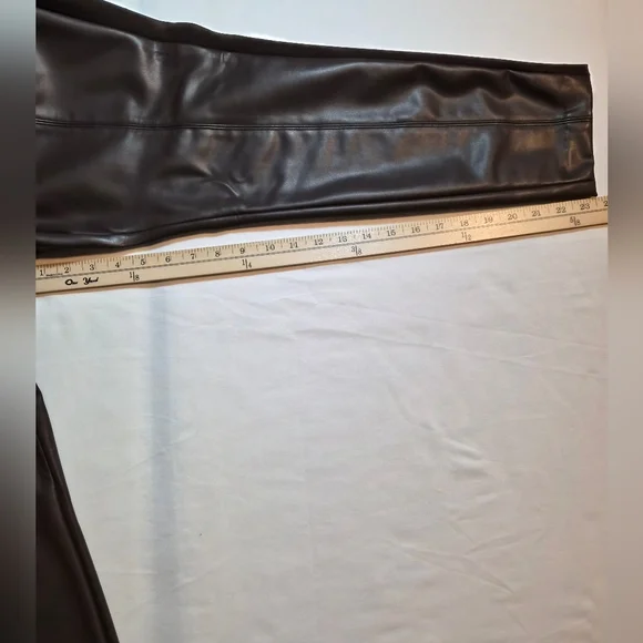 ​Talbots Brown Faux Leather Portland Pants Ankle Skinny Leg Size 14P - Picture 9 of 10